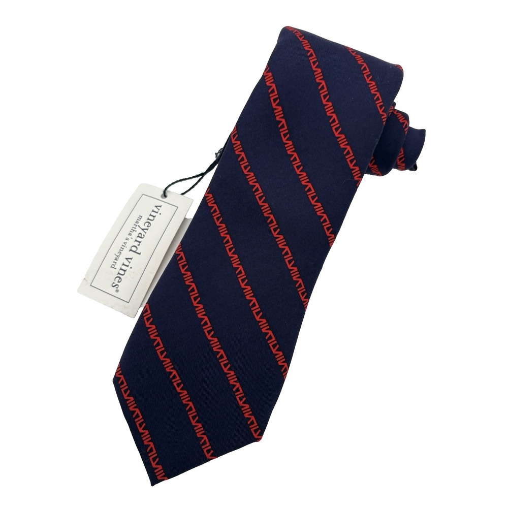 VINEYARD VINES Tie Super Bowl 100% Silk Memorabilia Collectable Blue Red NEW